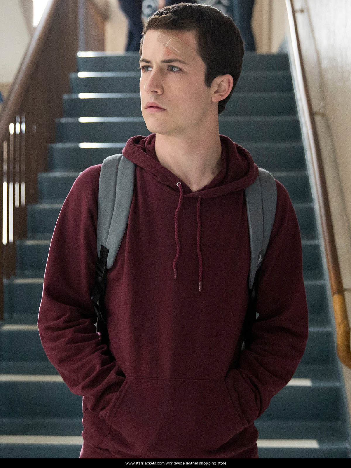 13 Reasons Why Hoodie - Maroon Clay Jensen Jacket