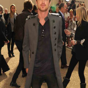 Aaron Paul London Fashion Week Coat