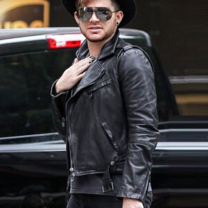 Adam Lambert Biker Leather Jacket