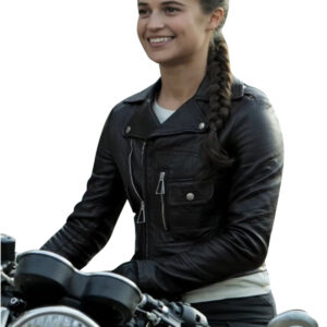Alicia Vikander Tomb Raider Leather Jacket
