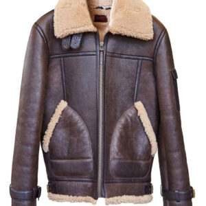 Althorne Tobacco Leather Aviator Jacket