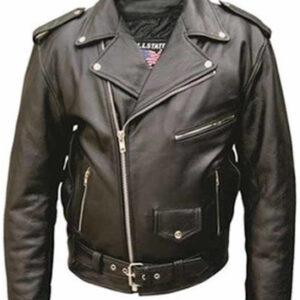 American Flag Black Biker Jacket
