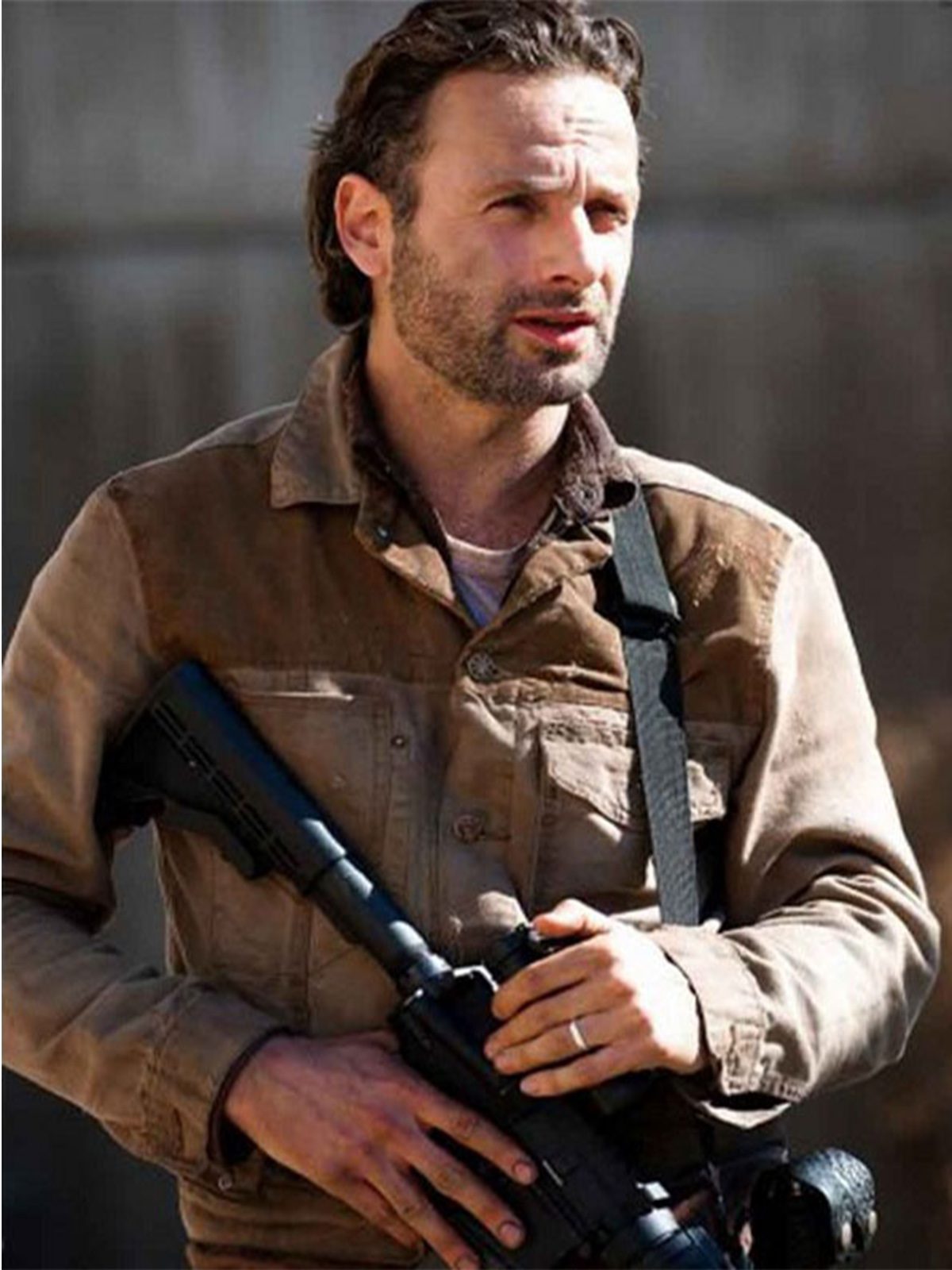 Andrew Lincoln The Walking Dead Camel Jacket