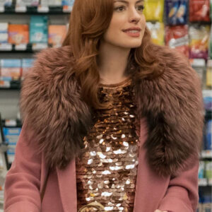 Anne Hathaway Modern Love Pink Coat