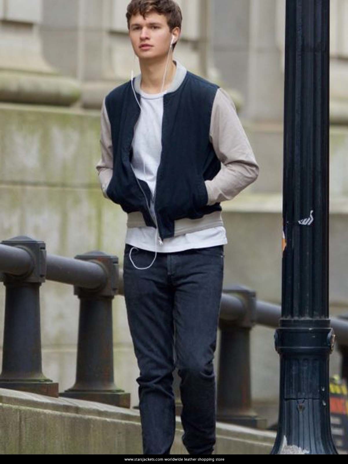 Ansel Elgort Varsity Jacket Baby Driver