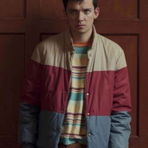 Asa Butterfield Sex Education Satin Bomber Jacket