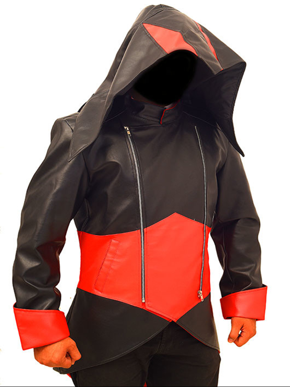 Assassins Creed 3 Game Connor Kenway Hoodie Leather Jacket