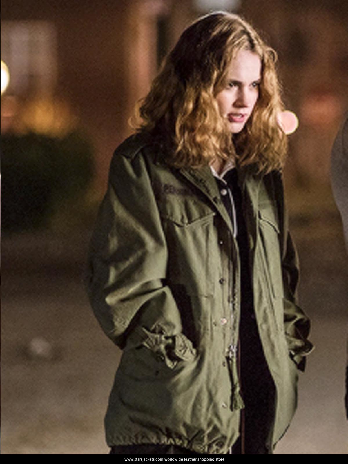 Baby Driver Lily James Green Jacket