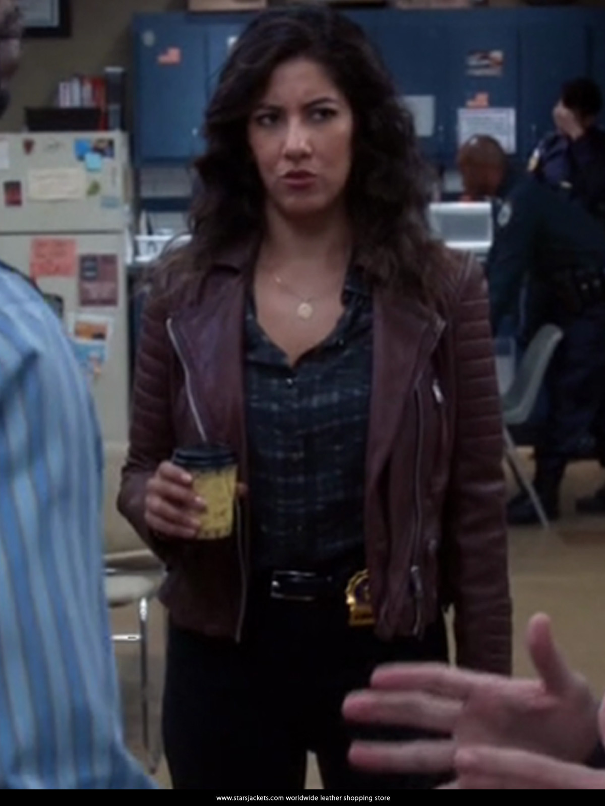 Rosa’s Burgundy Leather Jacket by Brooklyn Nine
