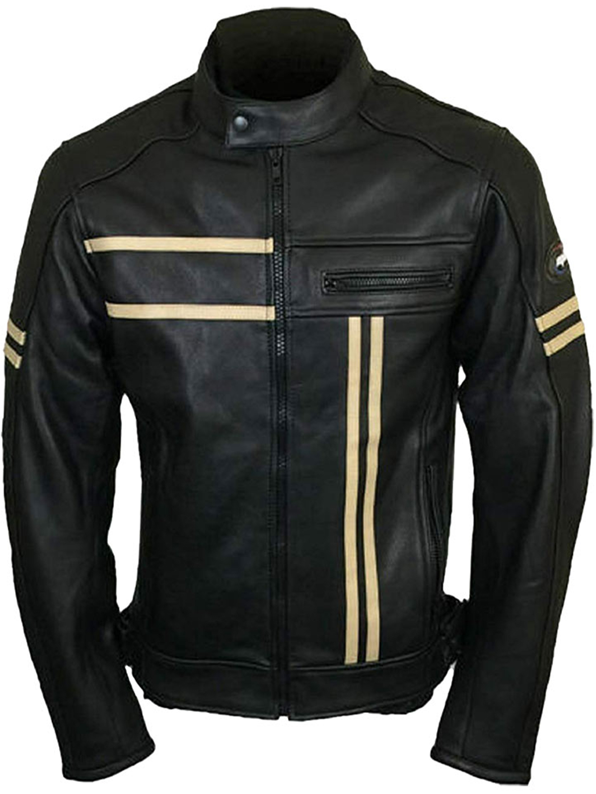Cafe Racer Cruiser Retro Genuine Leather Vintage Biker Jacket