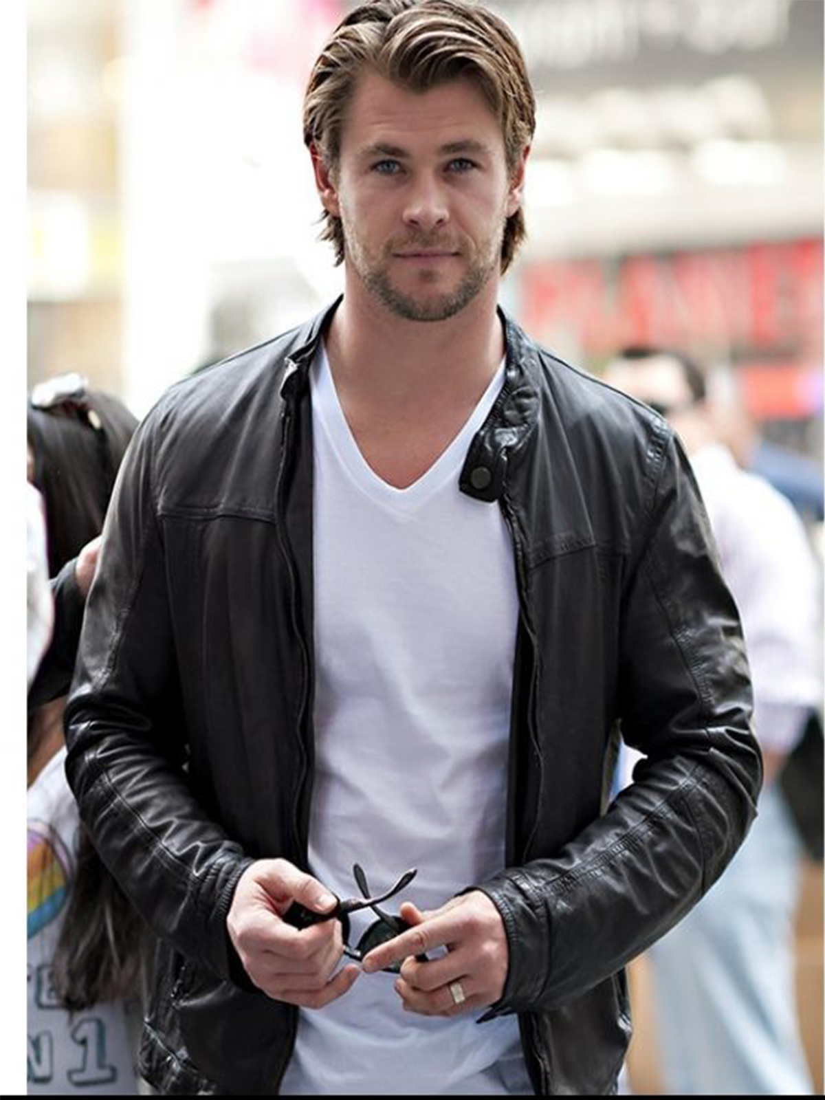 Chris Hemsworth Biker Leather Jacket