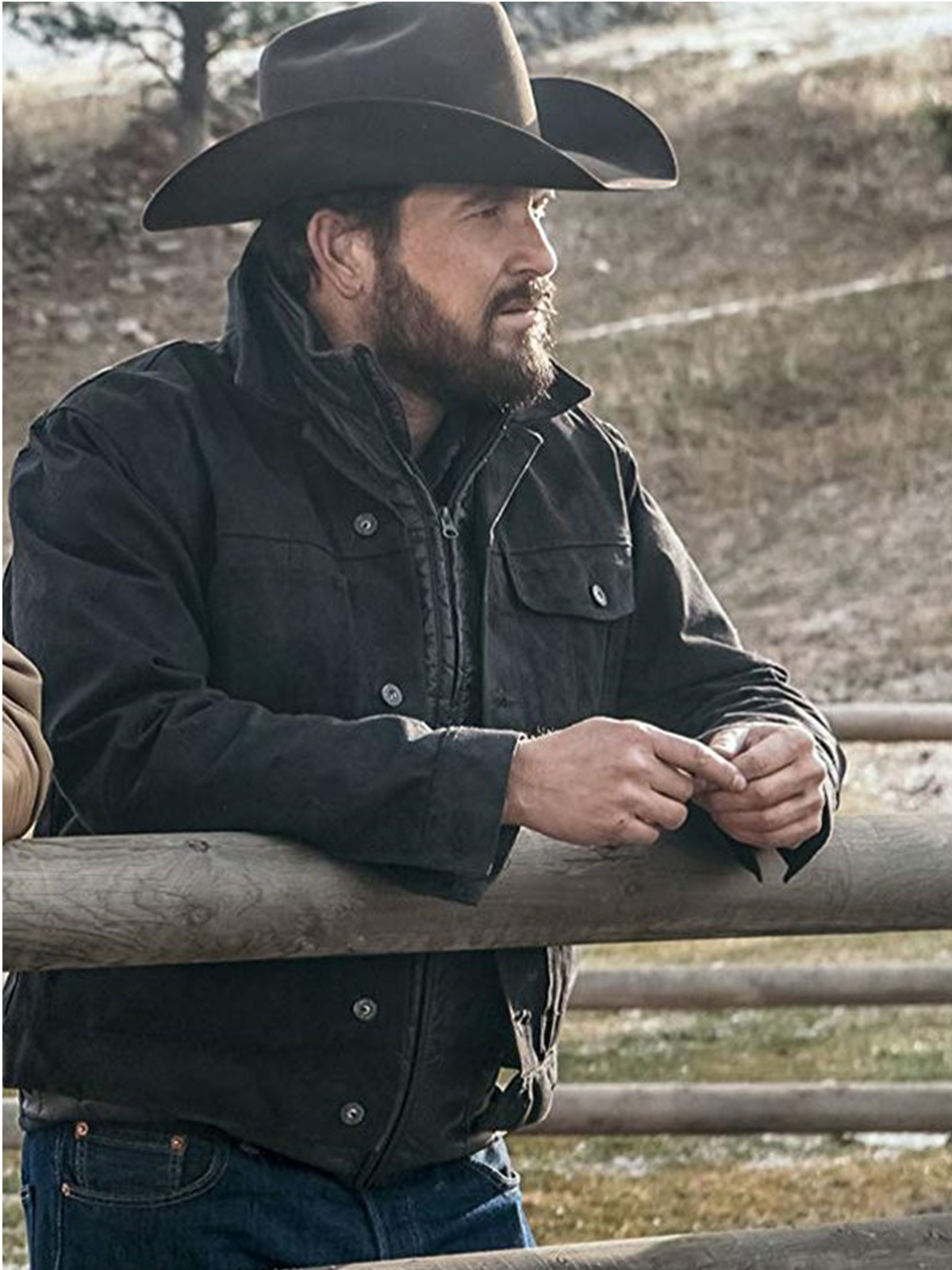 Cole Hauser Yellowstone Rip Wheeler Black Jacket
