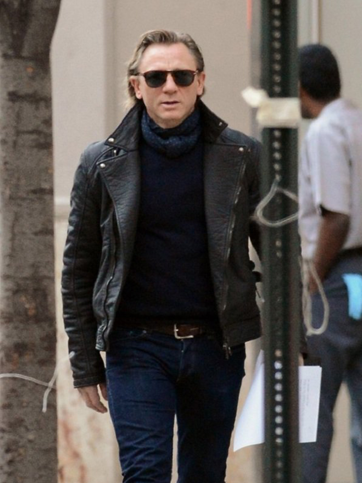 Daniel Craig Rocks Black Leather Jacket Bay Perfect