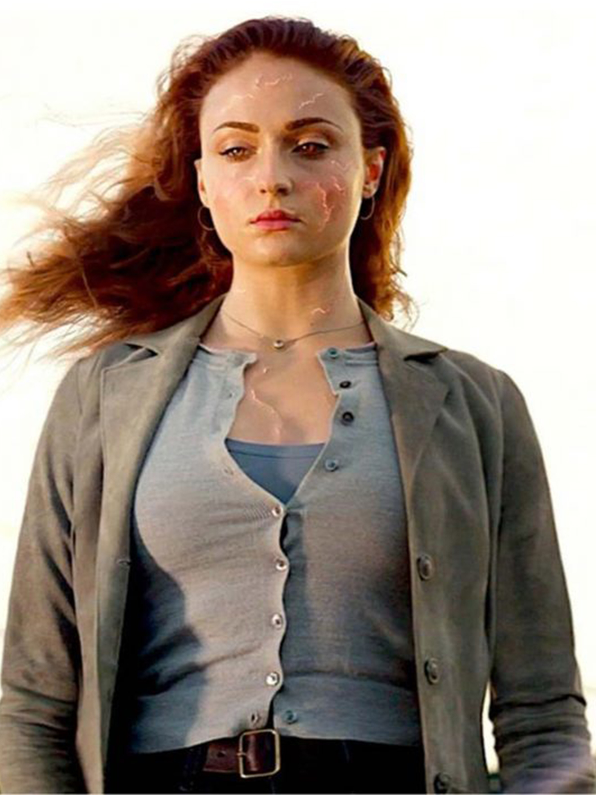 Dark Phoenix Sophie Turner Grey Coat