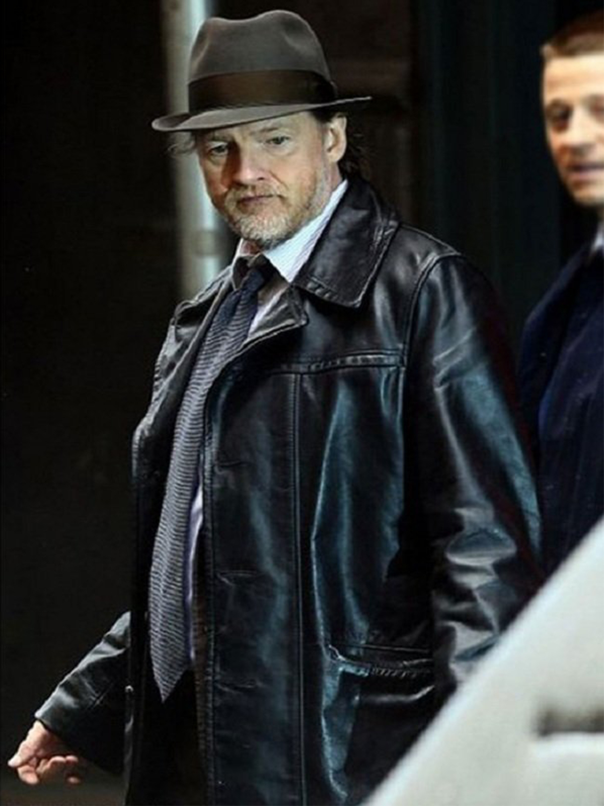Donal Logue Gotham Black Leather Coat – Bay Perfect