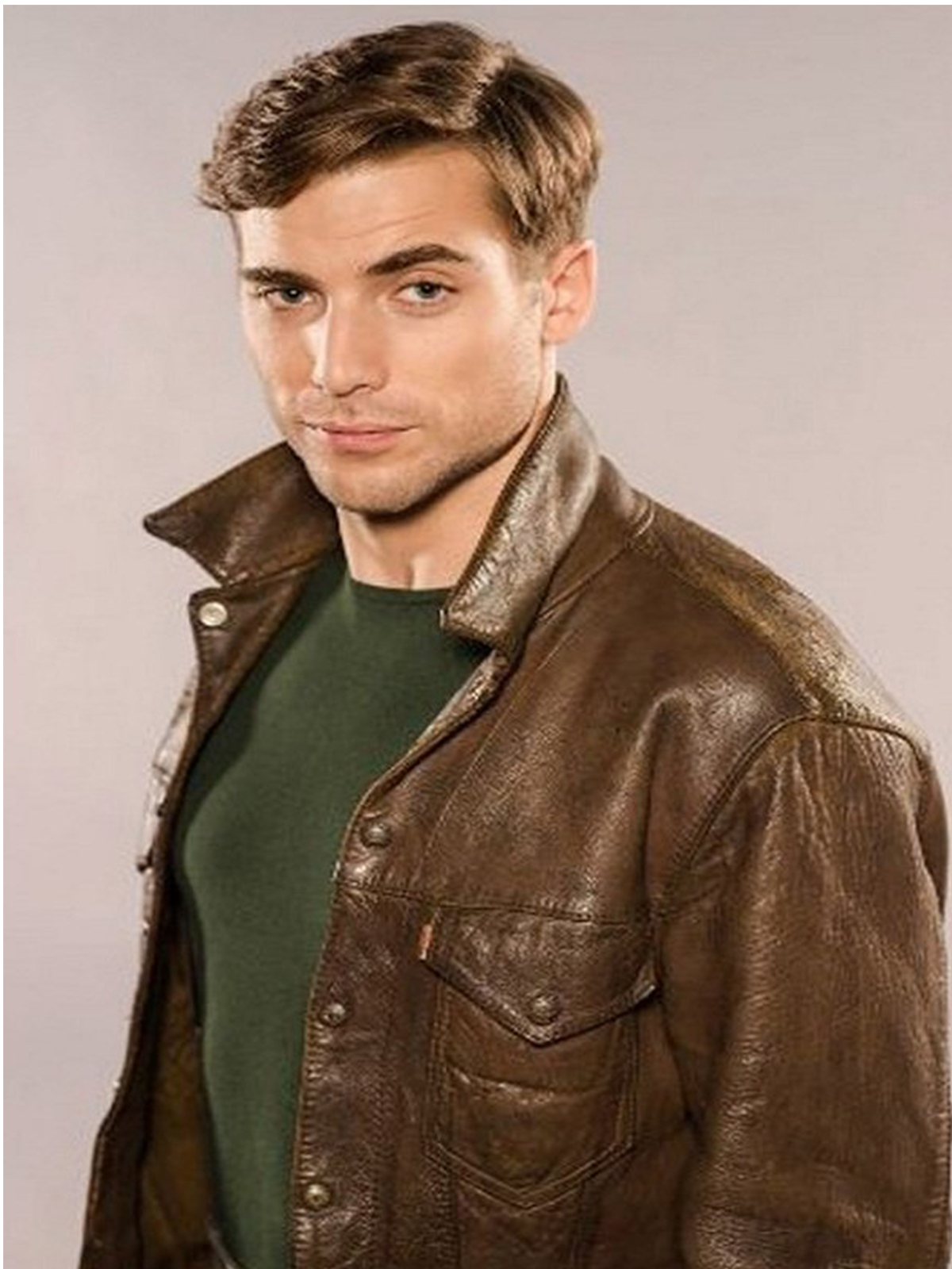 Dustin Milligan X Company Leather Jacket Bay Perfect