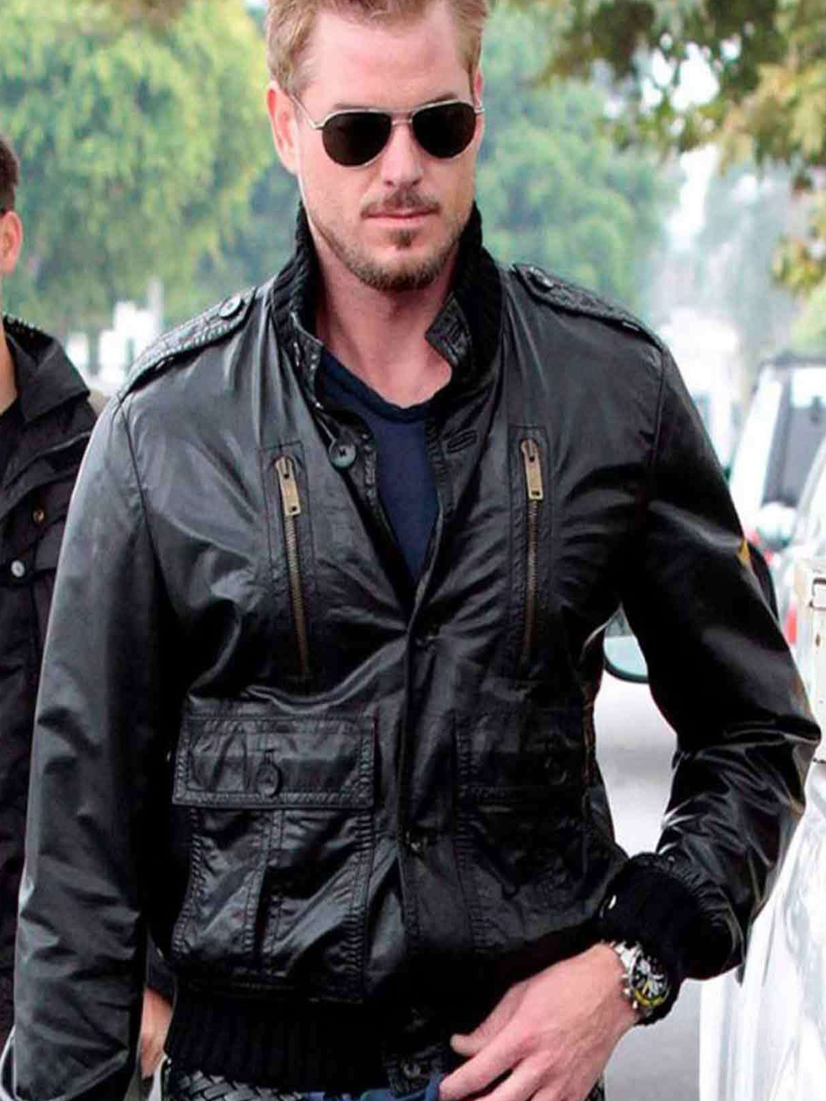 Eric Dane Grey’s Anatomy Bomber Leather Jacket