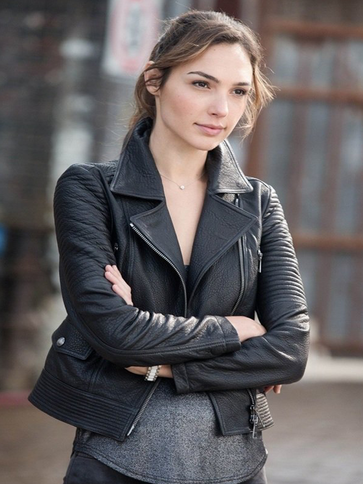 Gal Gadot Fast & Furious 6 Black Leather Jacket