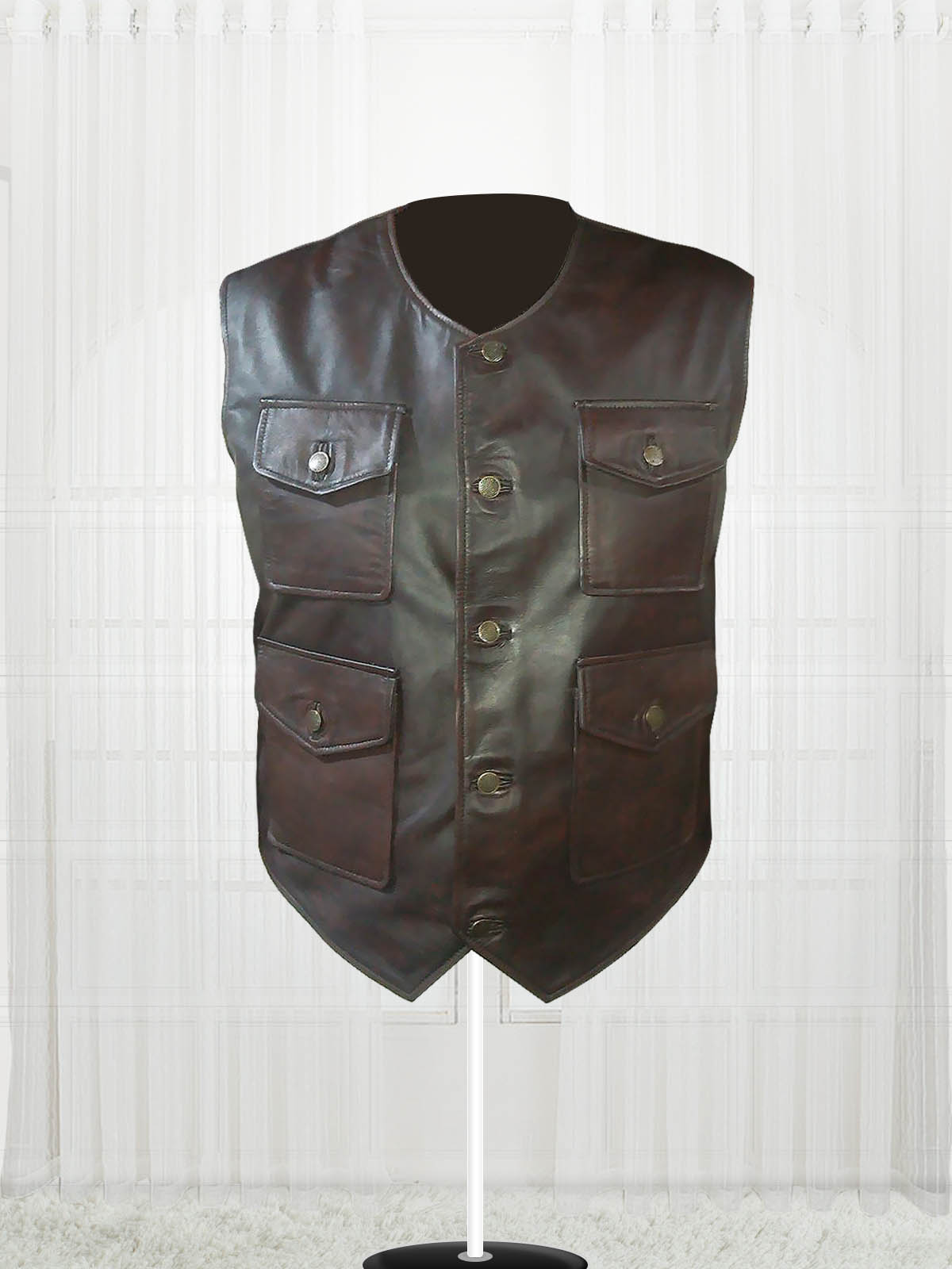 Genuine Lambskin Cargo Vest