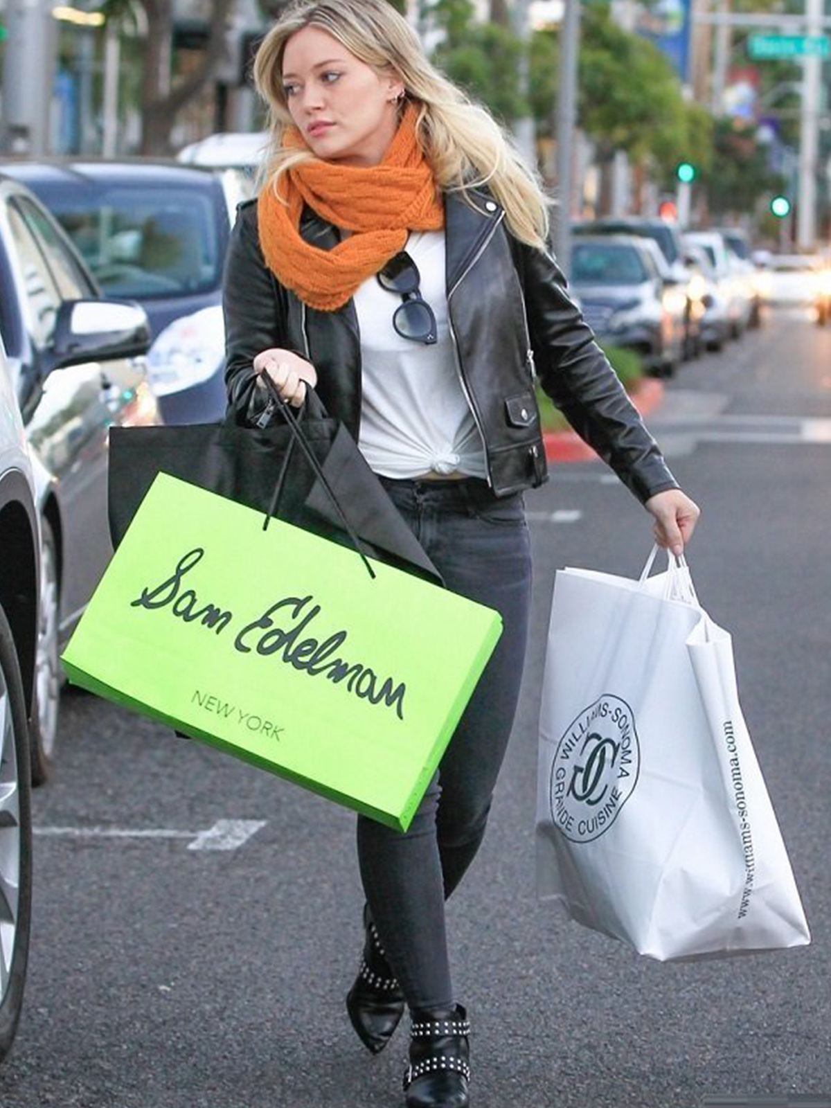 Hilary Duff Brando Biker Leather Jacket