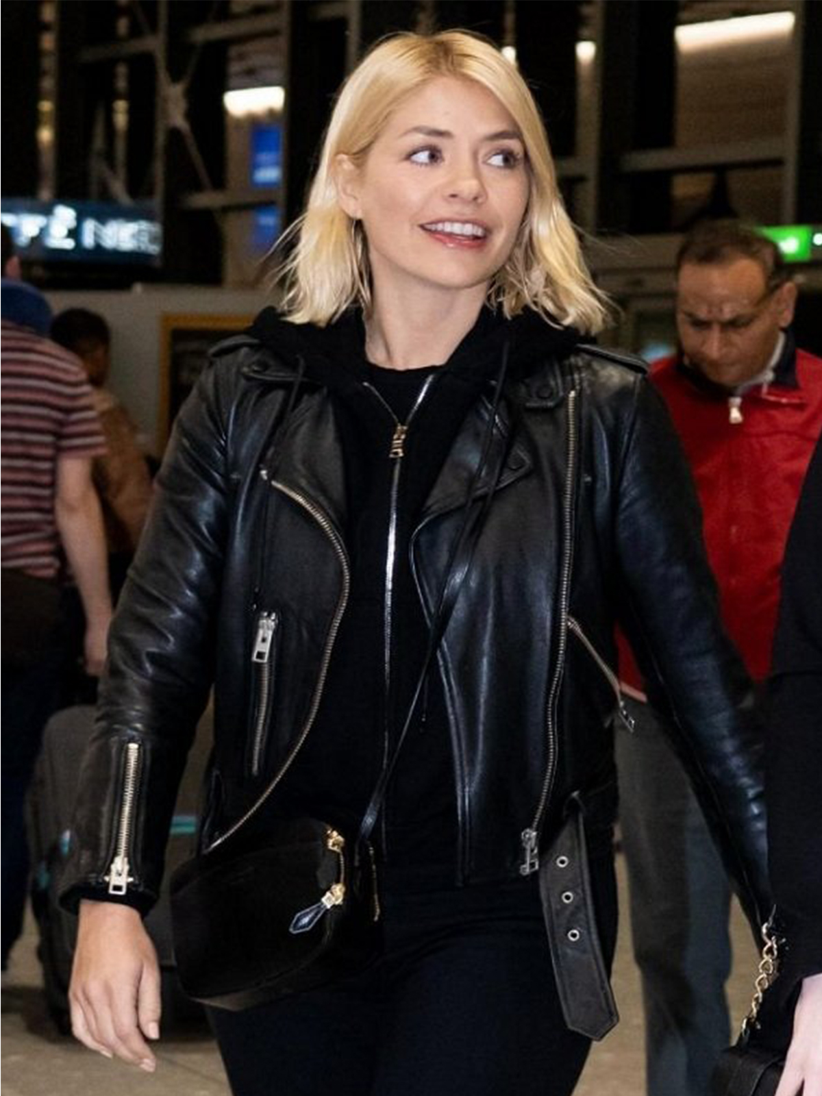 Holly Willoughby Black Leather Jacket