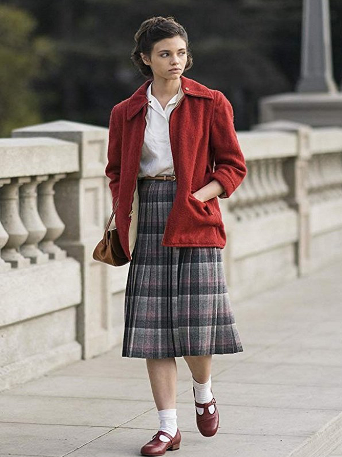 India Eisley I Am the Night Red Jacket
