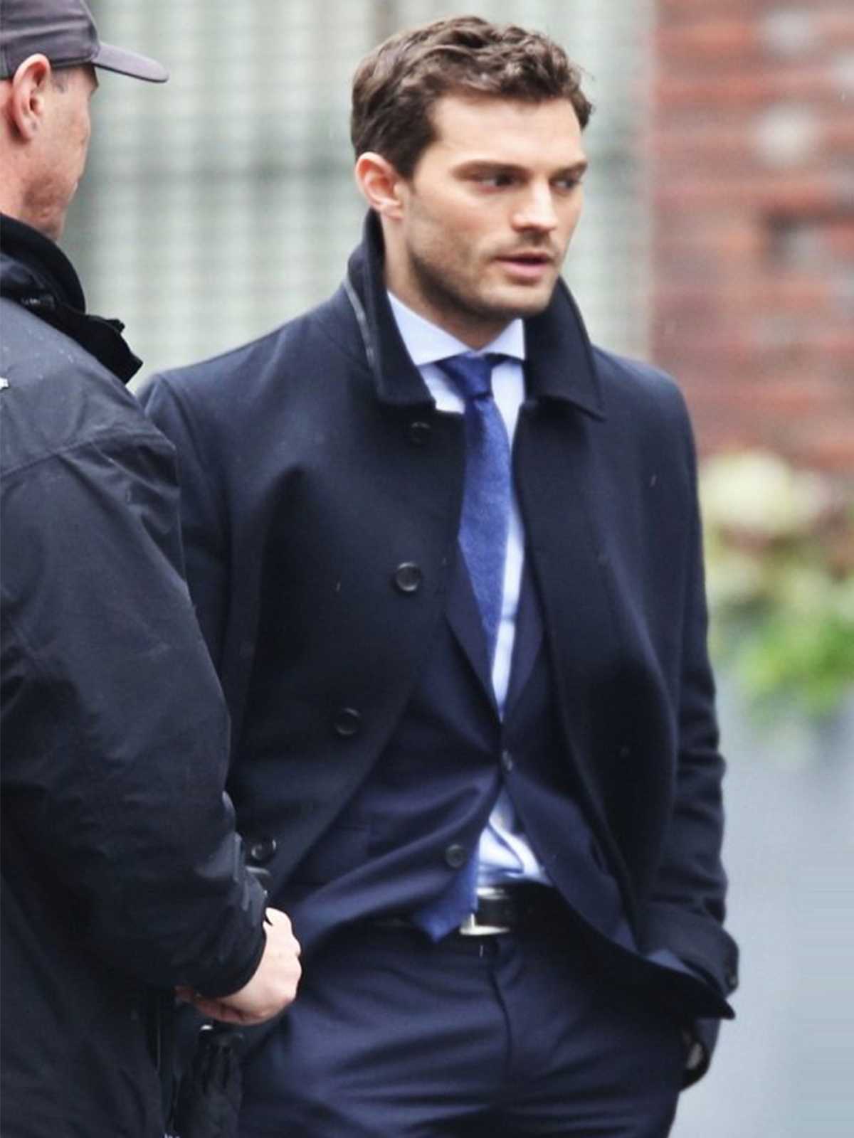 Jamie Dornan Fifty Shades Freed Blue Wool Coat