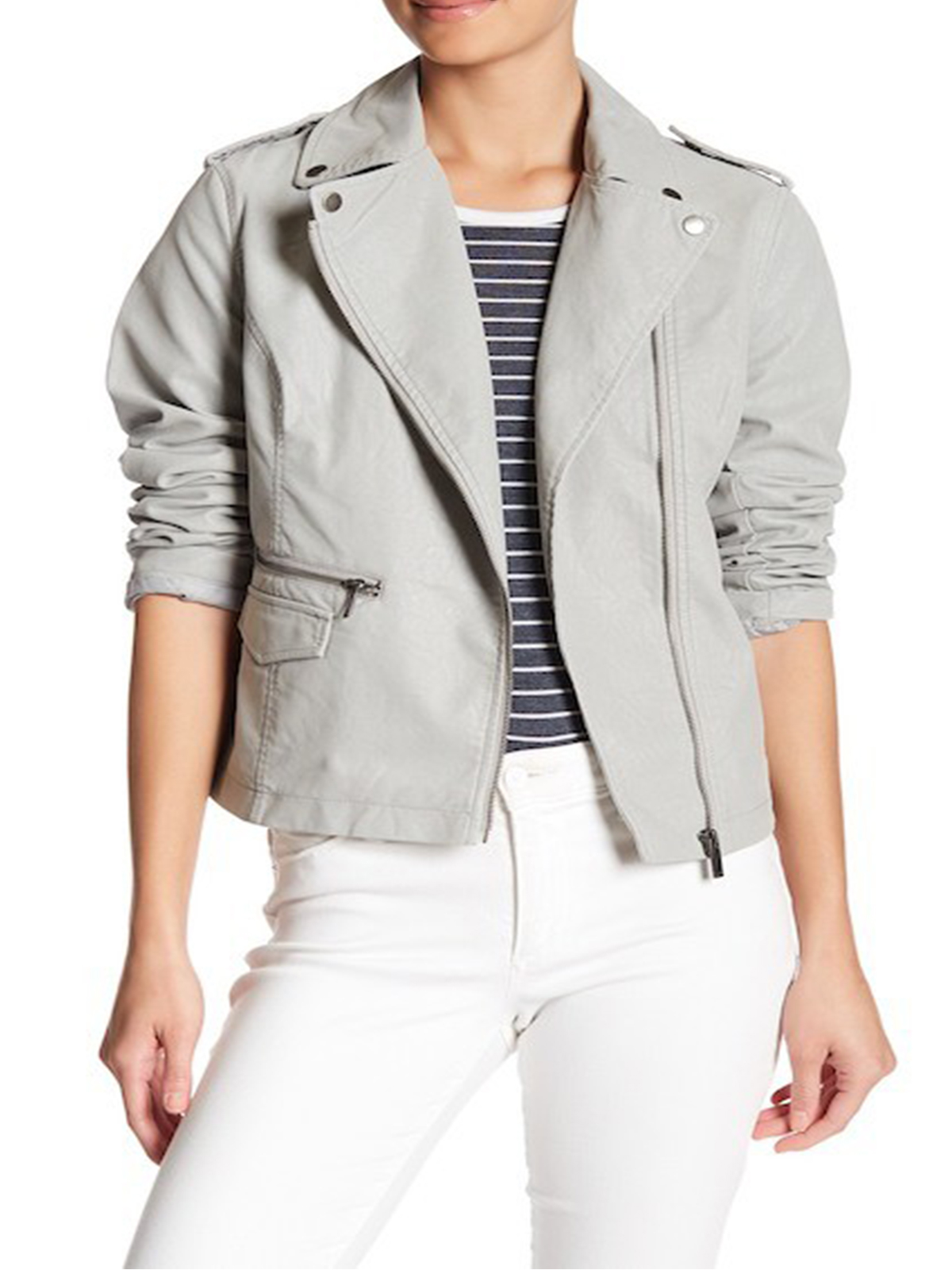 Jeremy Scott Studded Leather MotorCycle Jacket