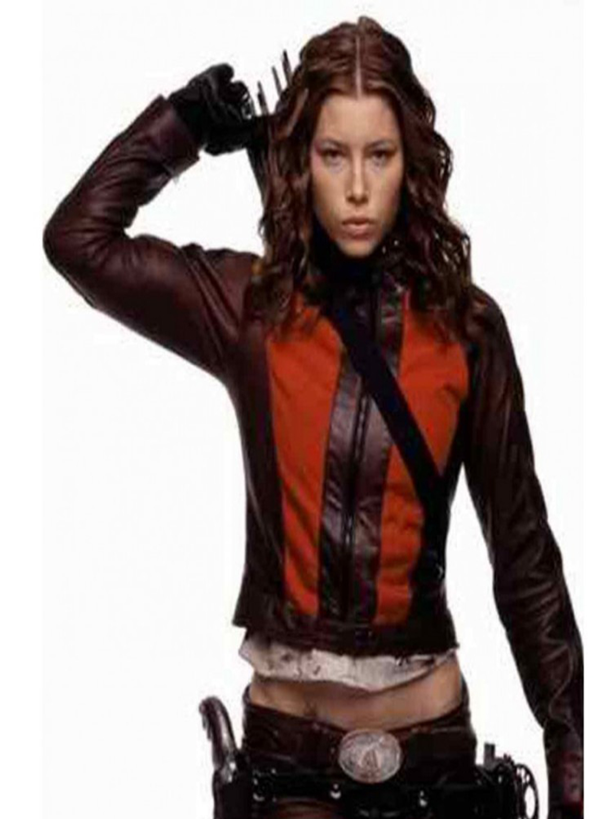 Jessica Biel Blade Trinity Leather Jacket