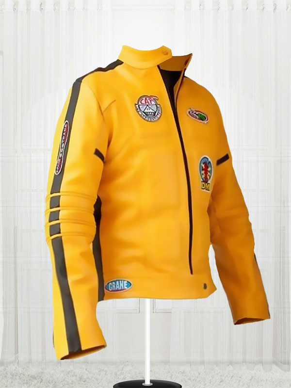 Stylish Kill Bill Yellow Leather Jacket