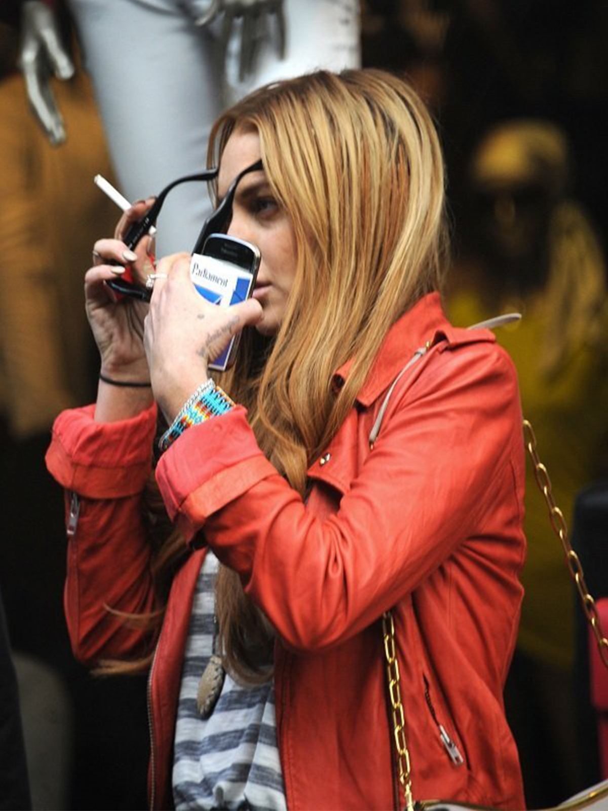 Lindsay Lohan Motorcycle Leather Jacket