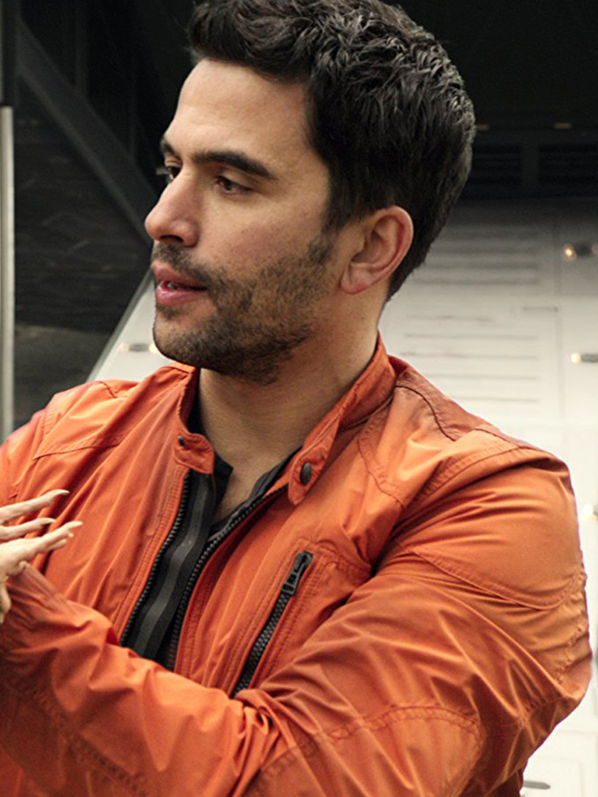 Lost in Space Ignacio Serricchio Orange Jacket