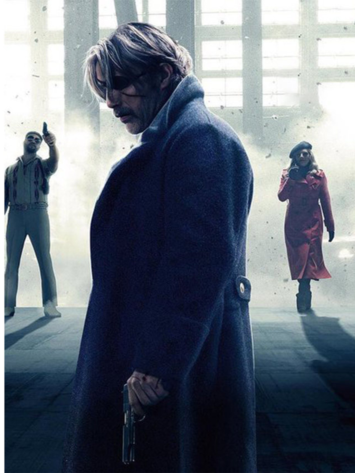 Mads Mikkelsen Polar Black Wool Long Coat