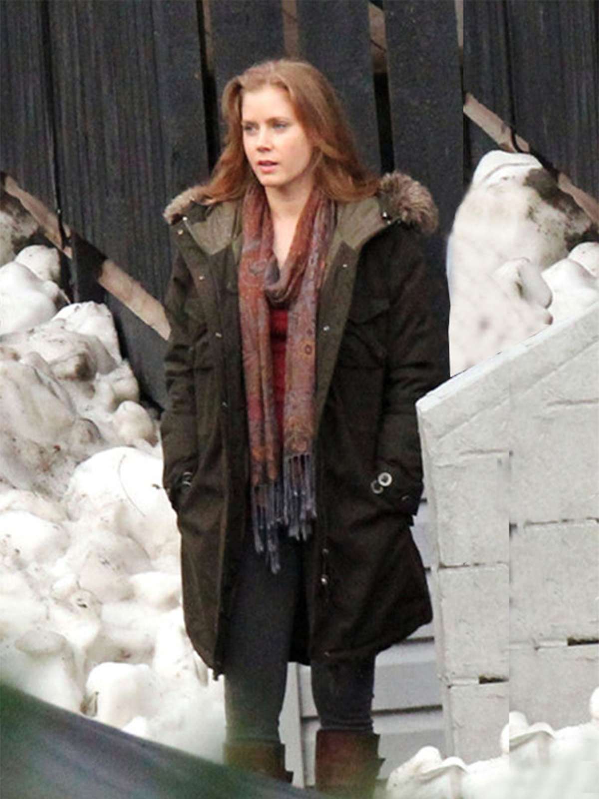 Man of Steel Amy Adams Green Fur Coat