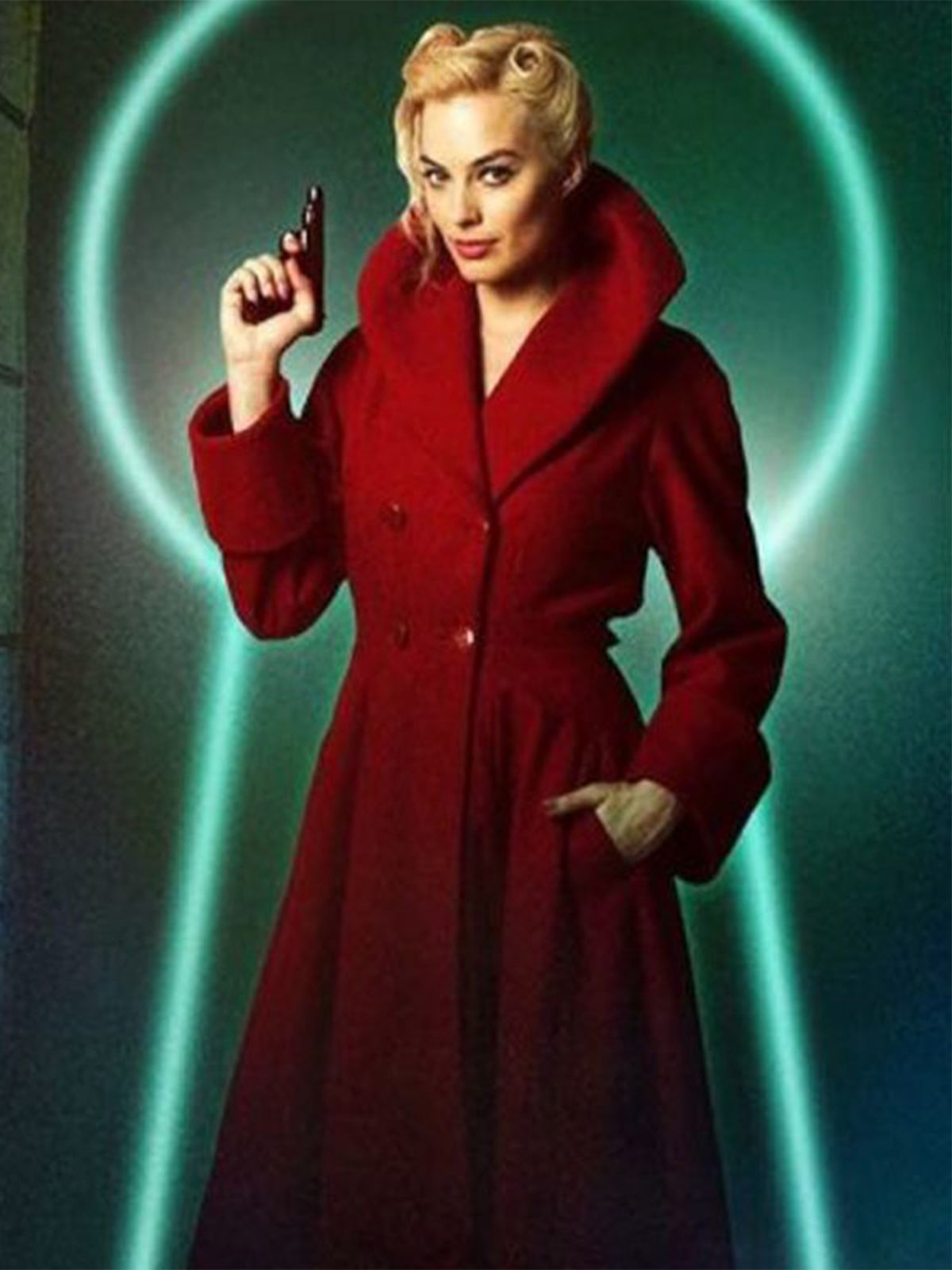 Margot Robbie Terminal Red Coat