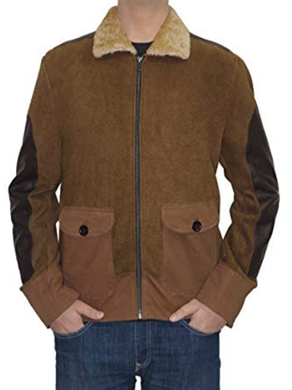 Maze Runner :The Death Cure Newt Brown Shearling Jacket