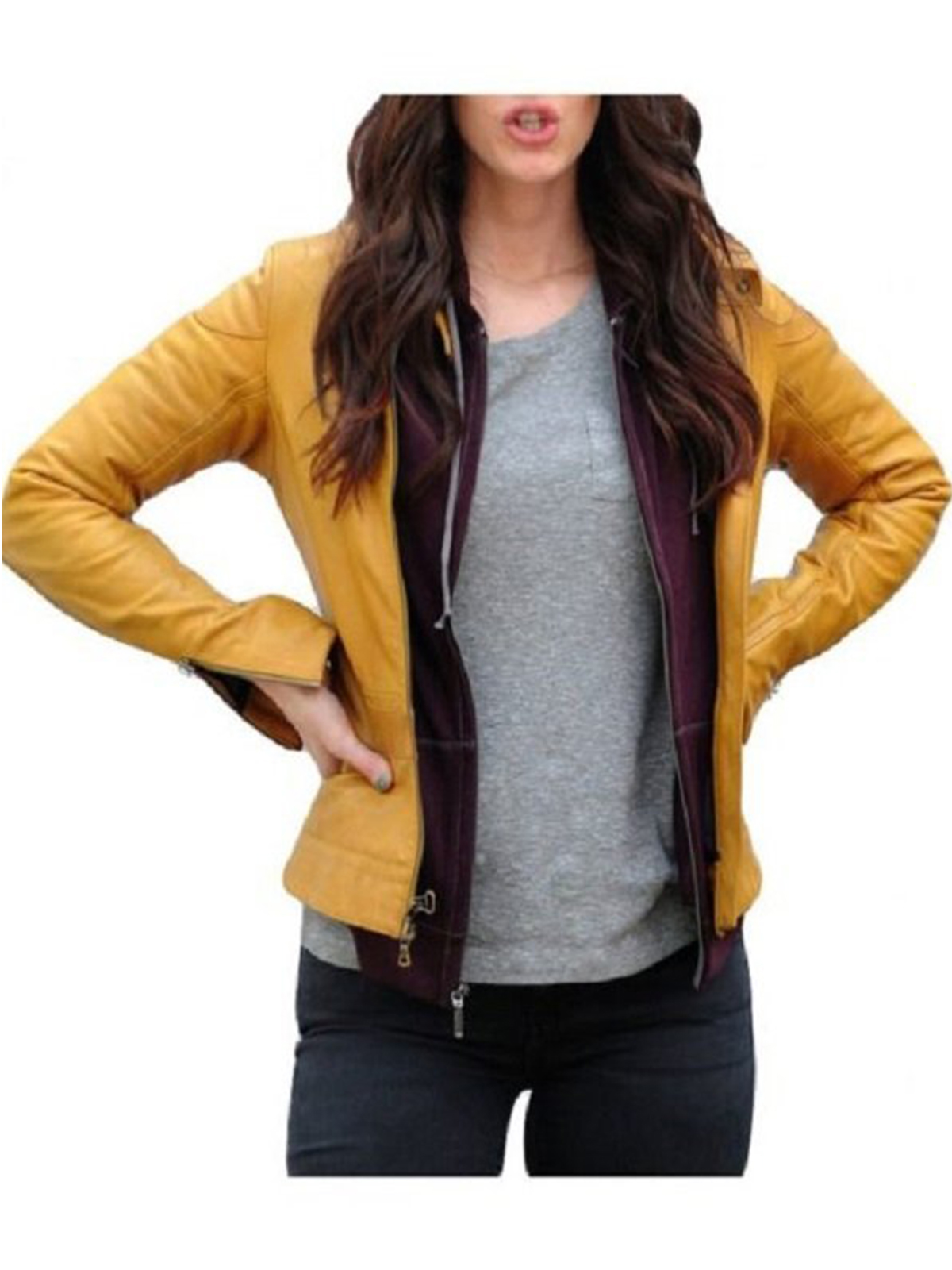 Megan Fox Synthetic Leather Jacket
