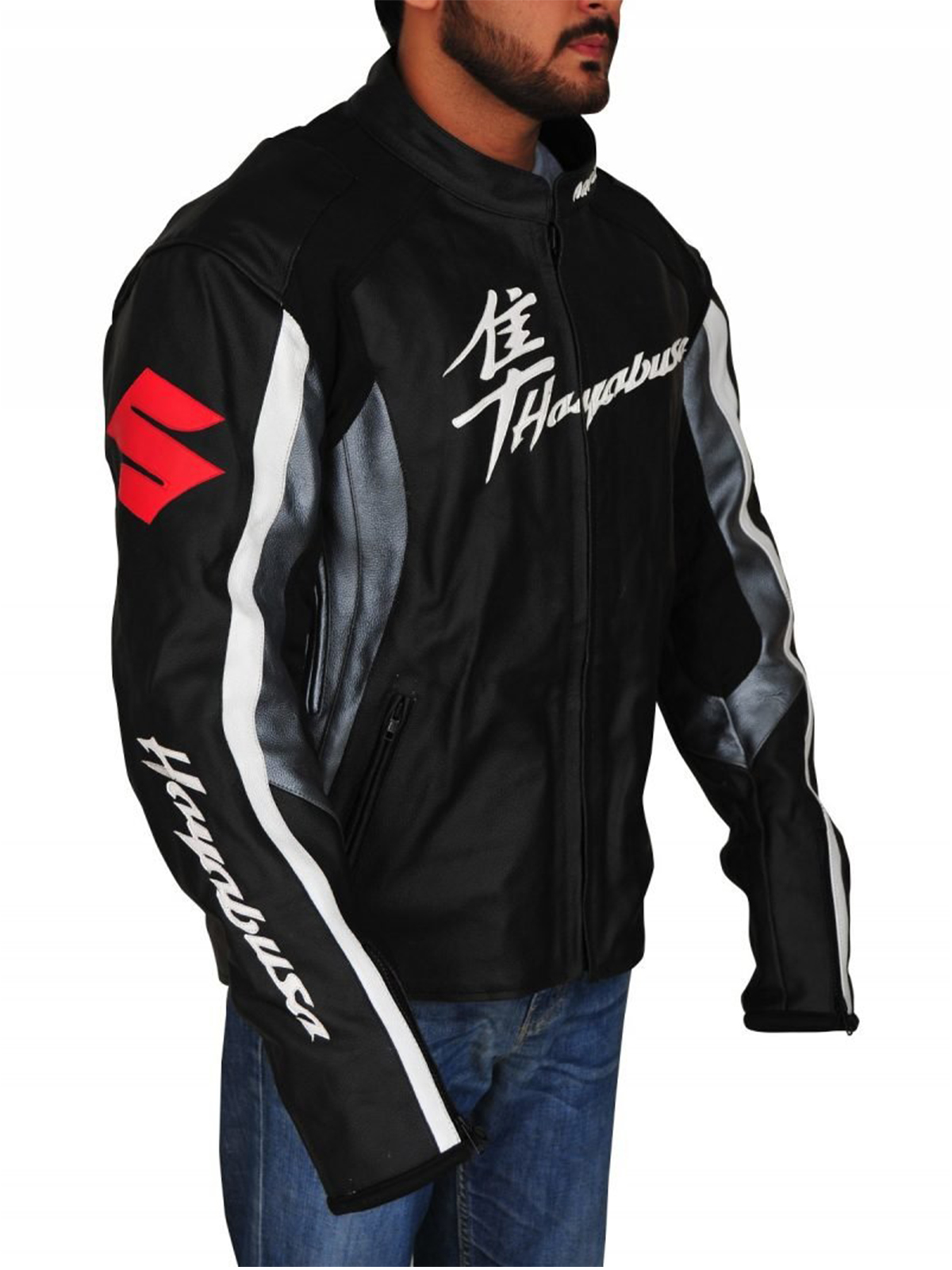 Men Suzuki Hayabusa Motorbike Riding Jacket