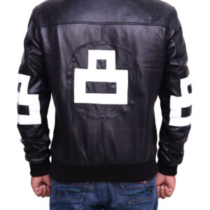 8 Ball Men’s Bomber Black Leather Jacket