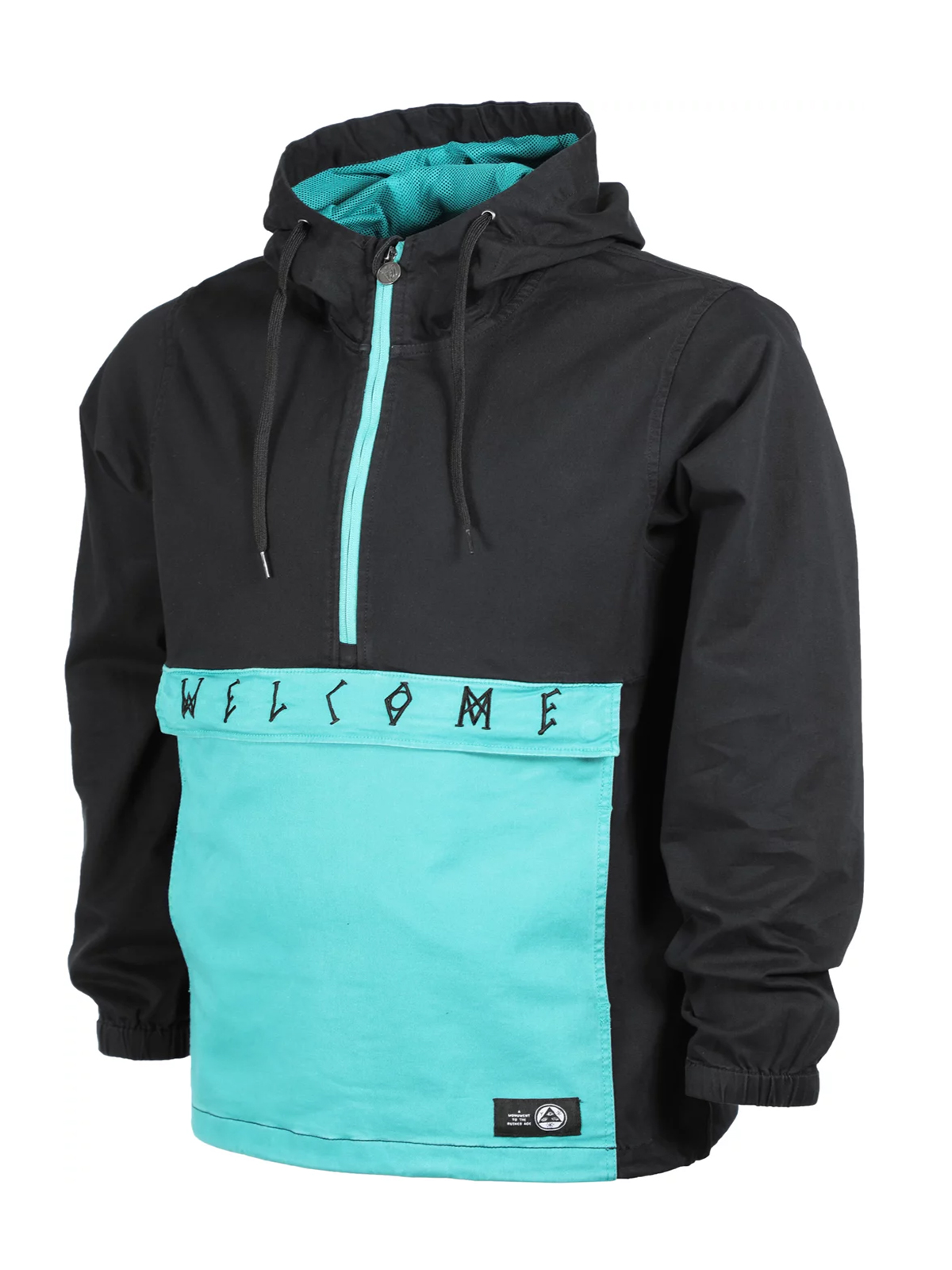 Men's Scrawl Garment Dyed Hooded Anorak Jacket