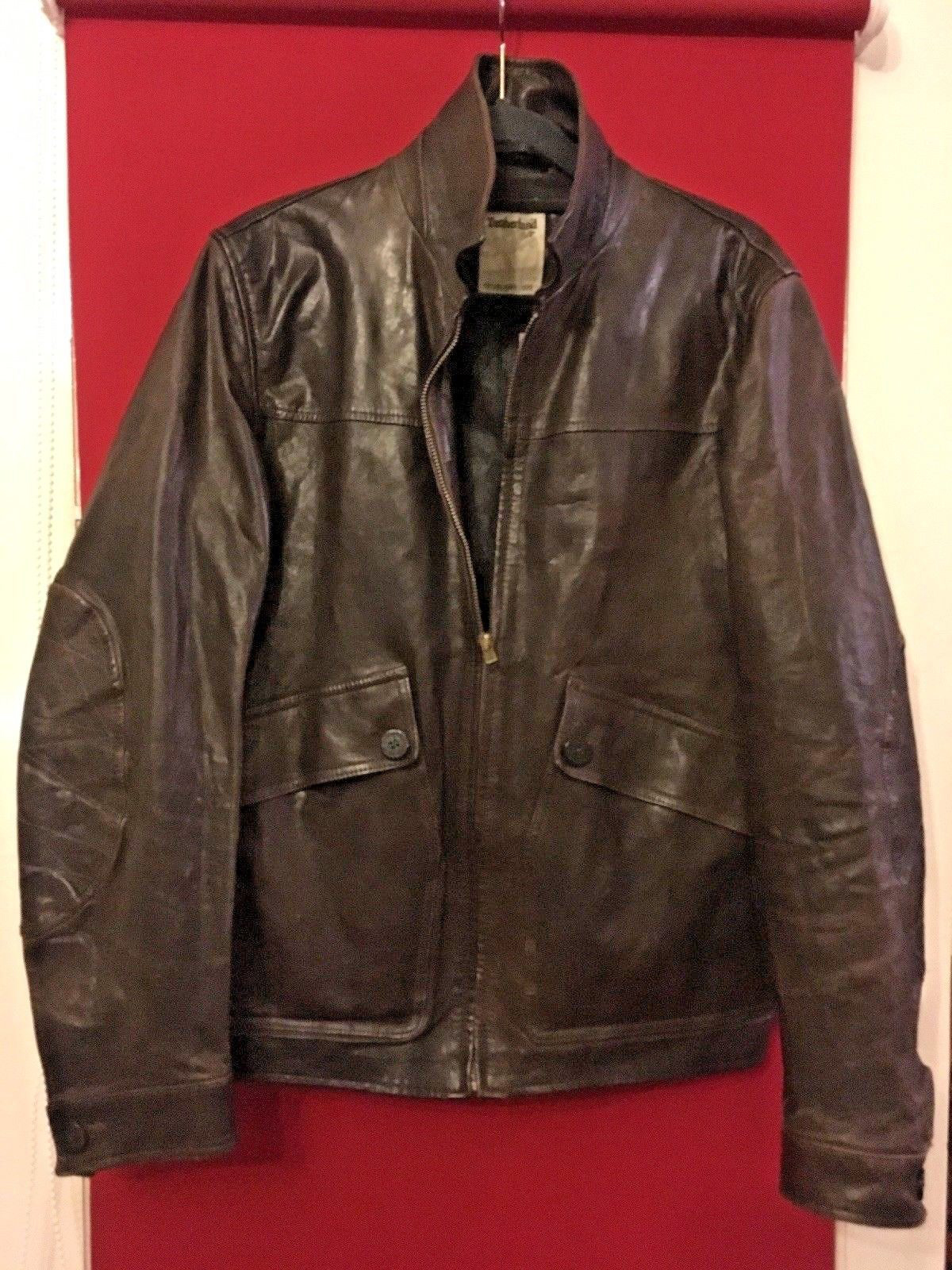 Men's Timberland Brown Leather Jacket