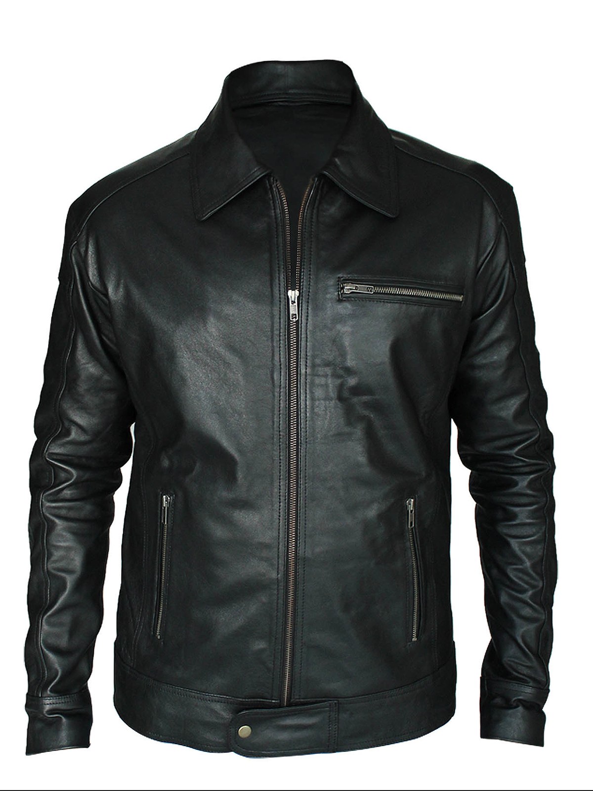 Need For Speed Aaron Paul Black Leather Jacket