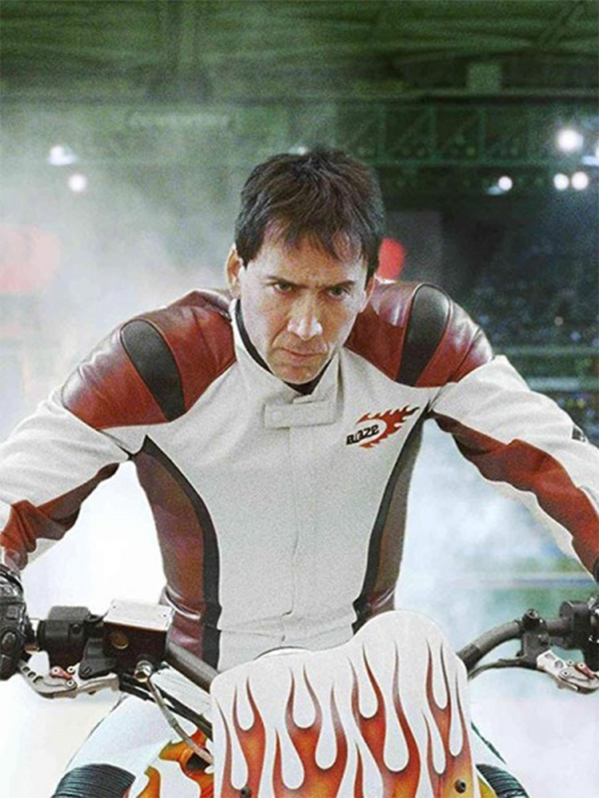 Nicolas Cage Ghost Rider White Biker Jacket