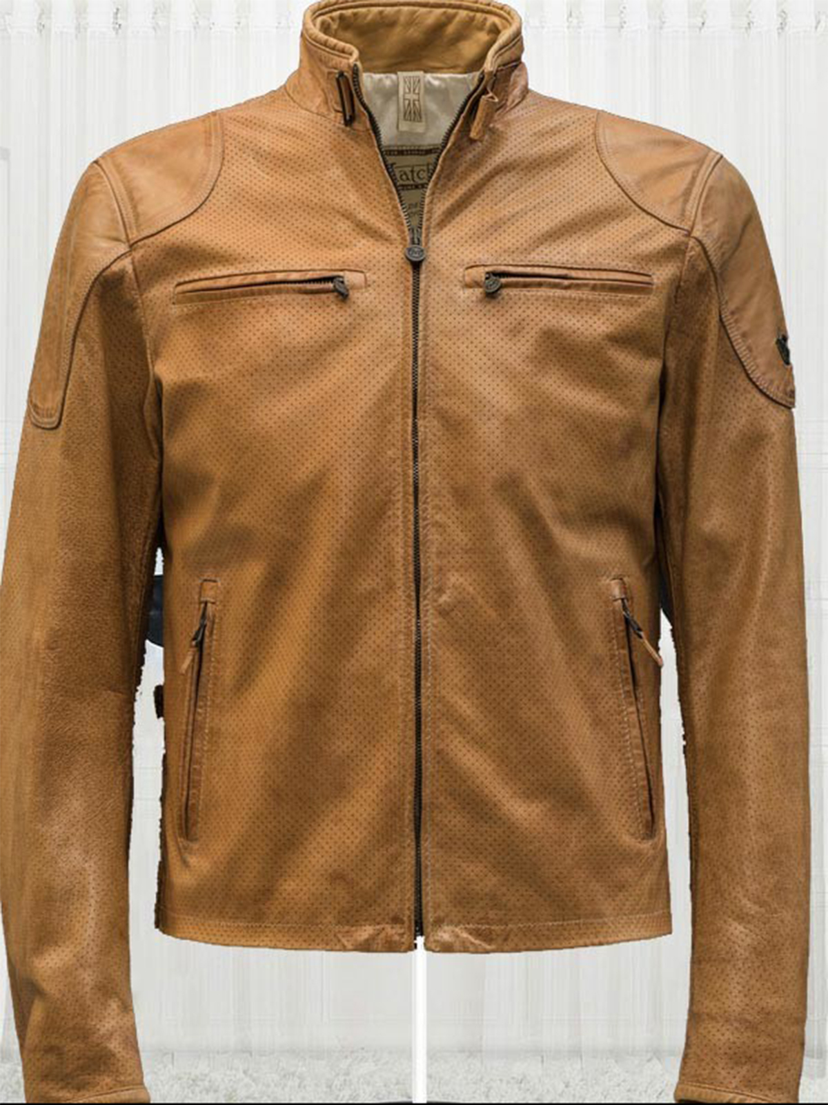 Osborne Vent Blouson Brown Leather Jacket