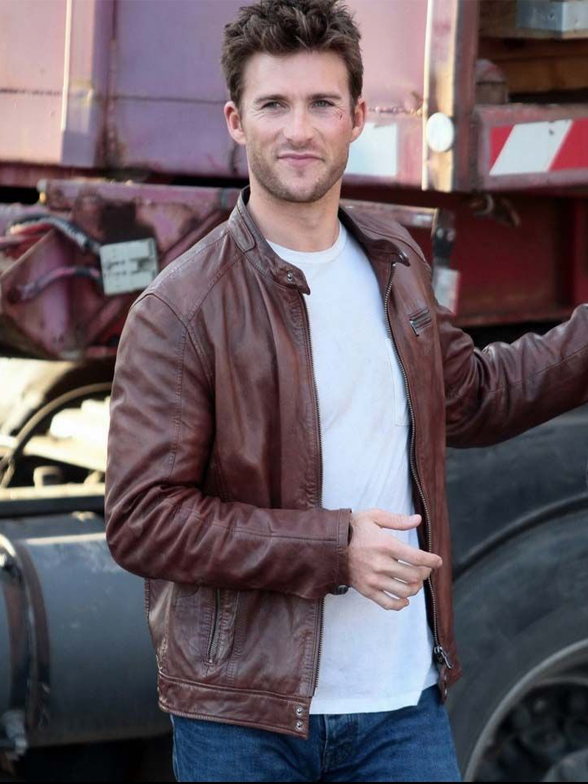 Overdrive Andrew Foster Cafe Racer Scott Eastwood Jacket