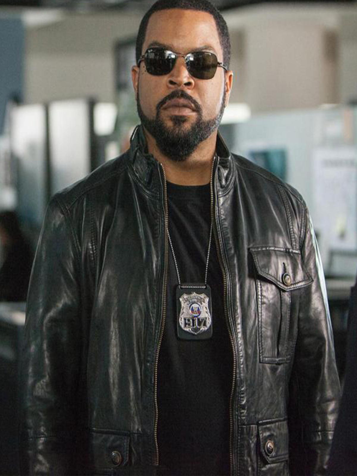 Ride Along Payton Ice Cube James Black Leather Jacket