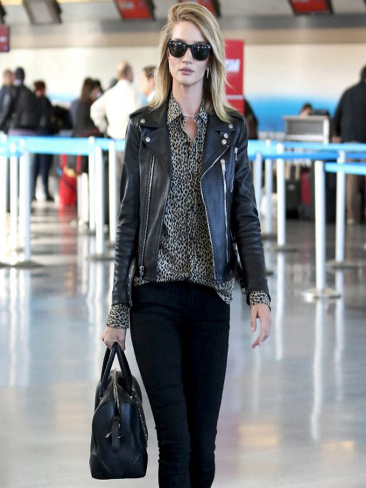 Rosie Huntington Whiteley Black Jacket