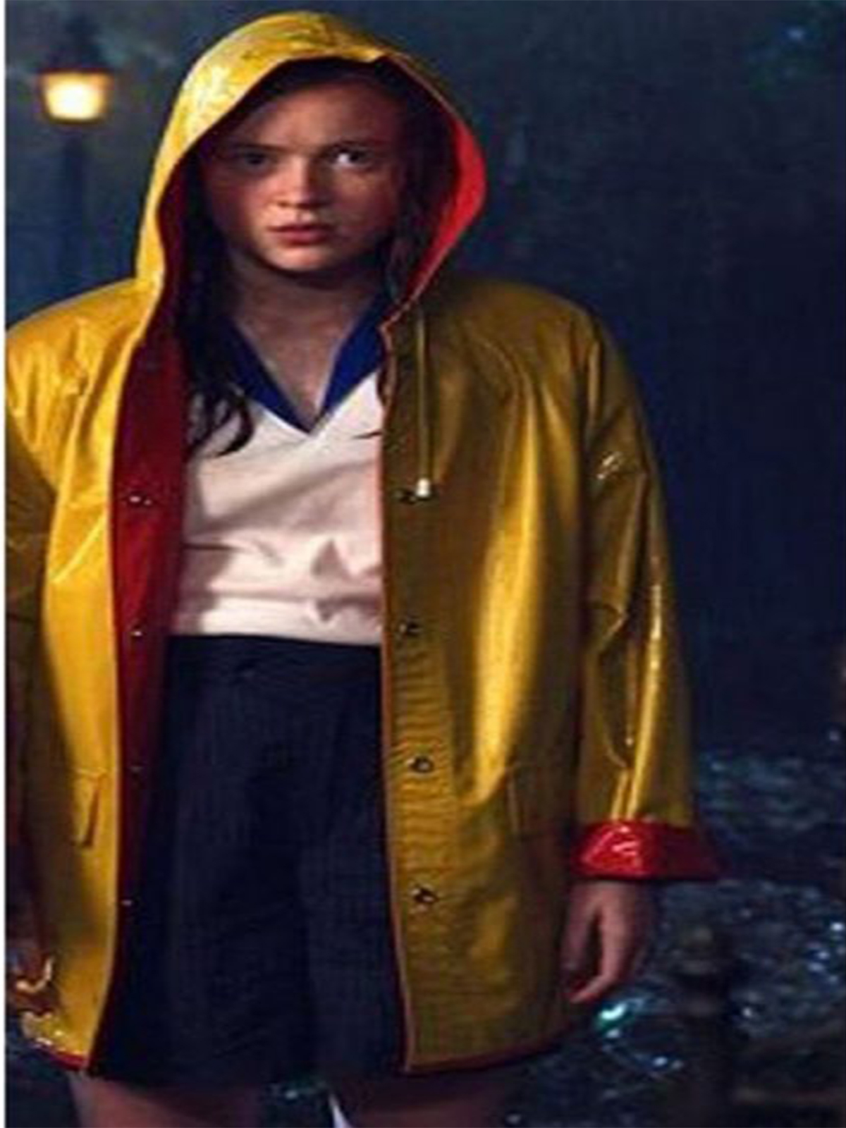 Sadie Sink Stranger Things Yellow Rain Coat