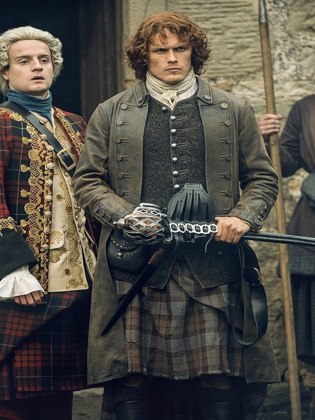 Sam Heughan Outlander Leather Coat
