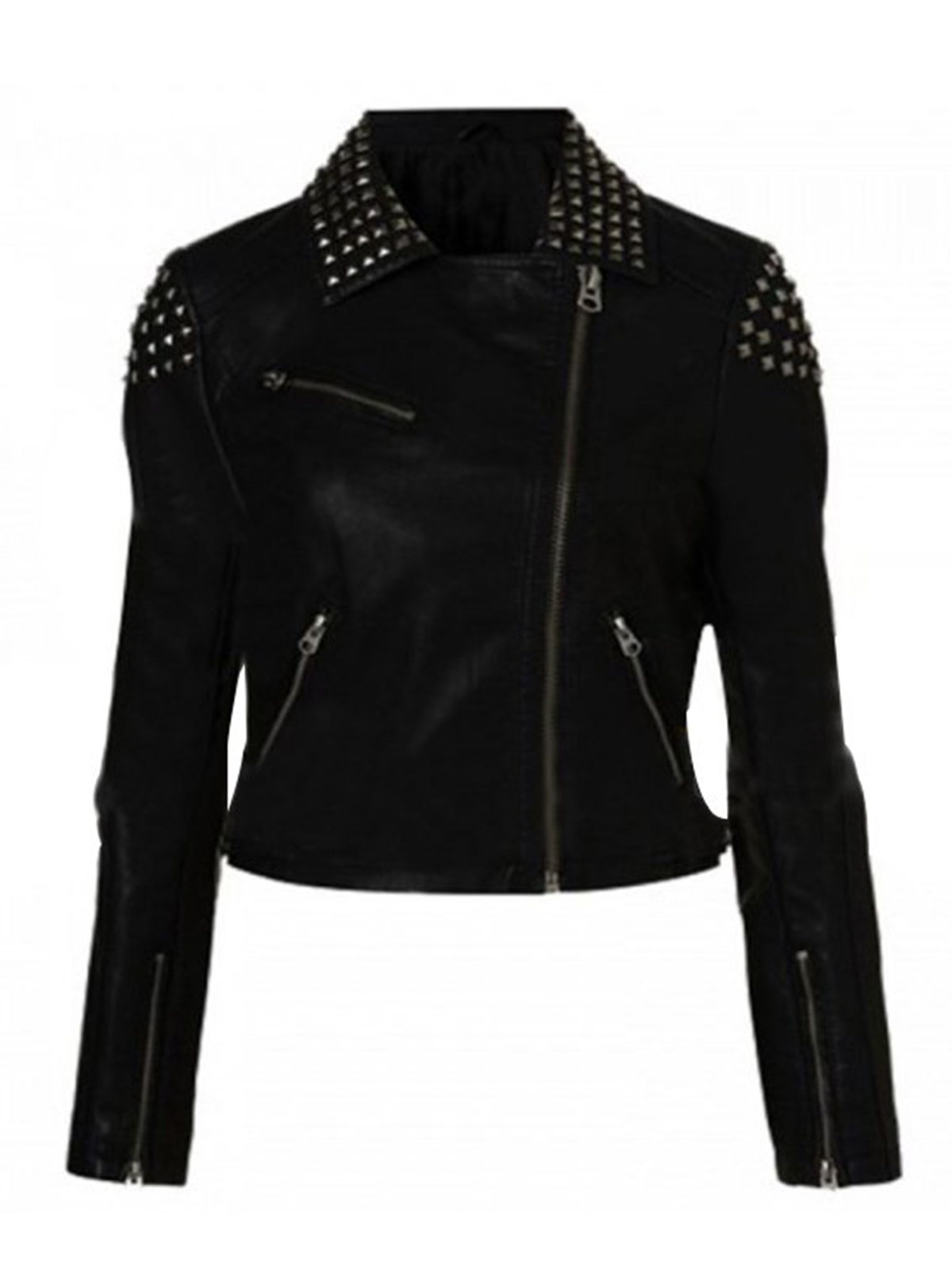 Saraya-Jade Bevis Studded Leather Jacket – Bay Perfect